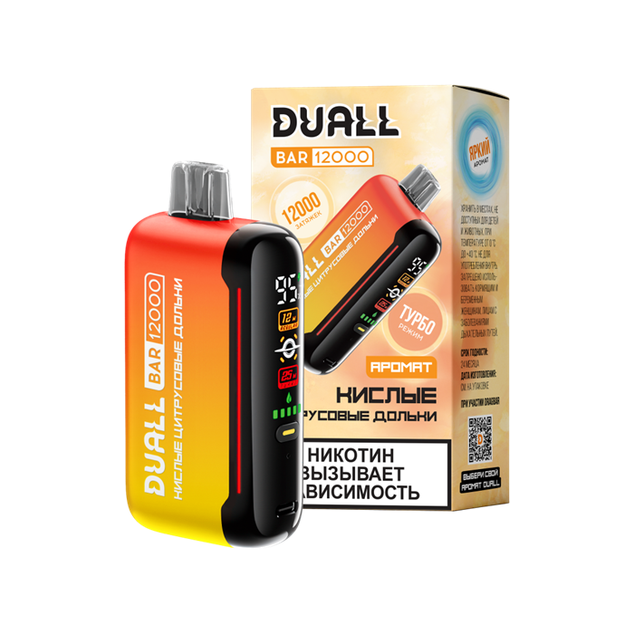 ЭСНД Duall Bar 12000 - Кислые Цитрусовые Дольки